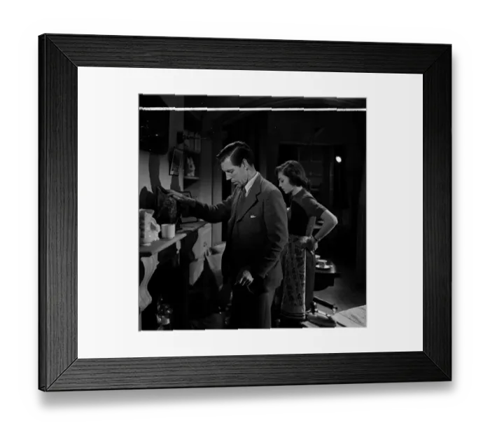 Framed Print : dan1950 bw neg pub 033