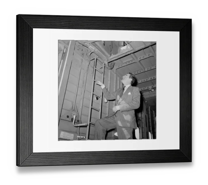 Framed Print : mns1957 bw neg pub 004