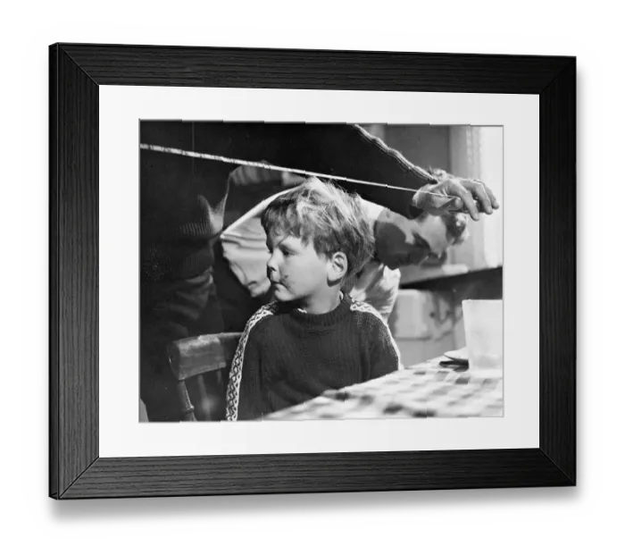 Framed Print : mns1957 bw neg pub 013