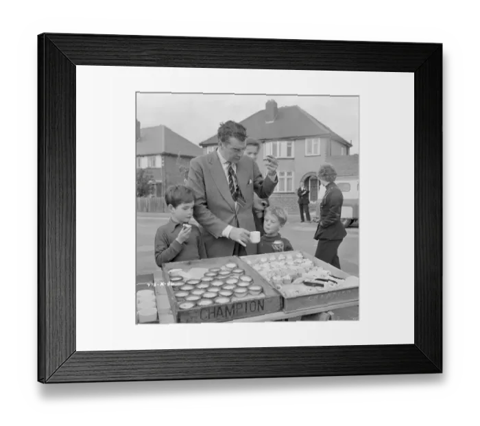 Framed Print : mns1957 bw neg pub 086