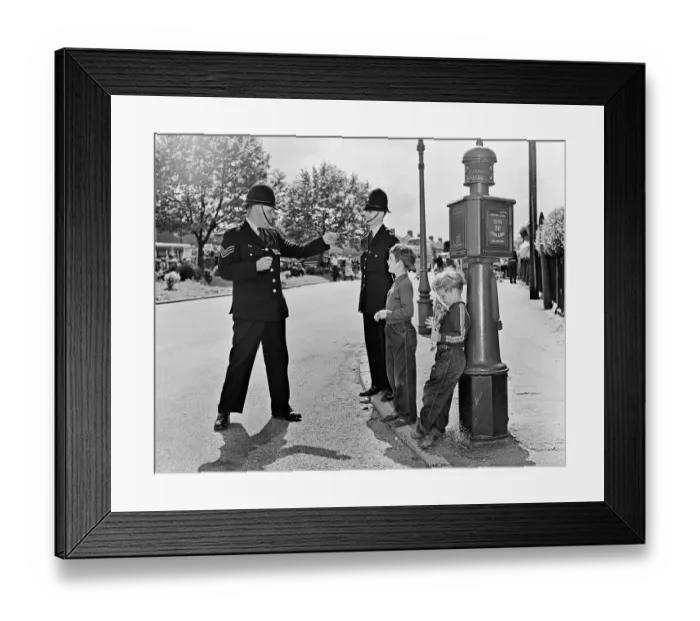 Framed Print : mns1957 bw neg pub 096