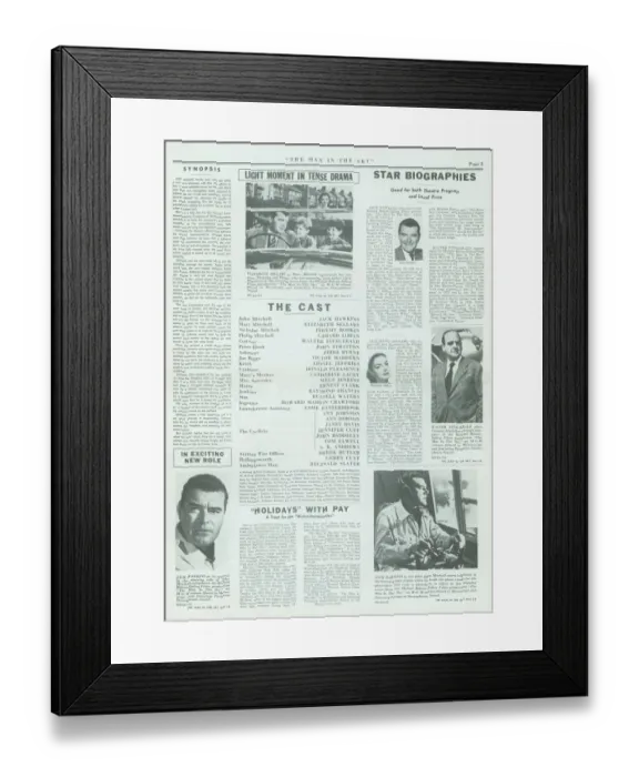Framed Print : mns1957 bw pbk 002
