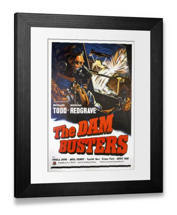Framed Print : The Dam Busters One Sheet Poster Framed Print : The Dam Busters One Sheet Poster