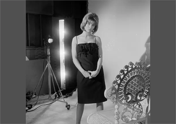 A stunning Julie Christie on the set of a publicity shoot for Billy Liar (1963)