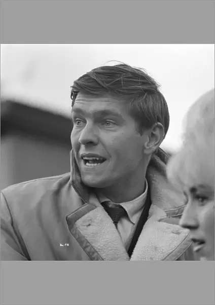 A surprised looking Tom Courtenay on the set of Billy Liar (1963)