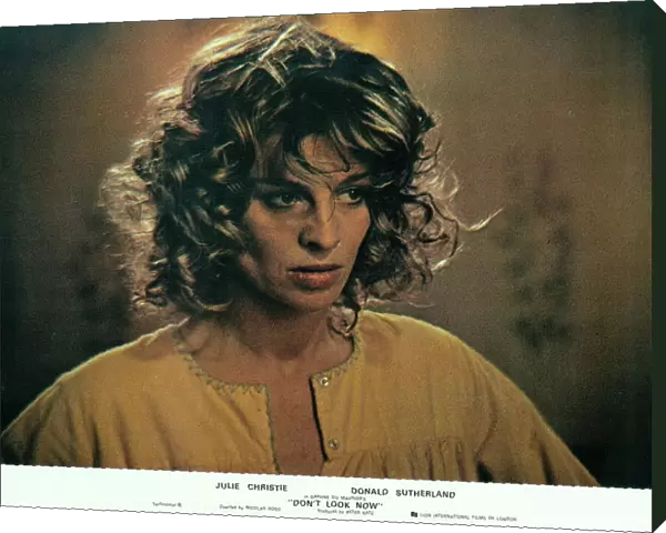 A portrait of Julie Christie used as a lobby card for Don t Look Now (1973)