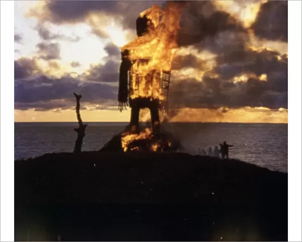 A colour production still image from The Wicker Man (1973)