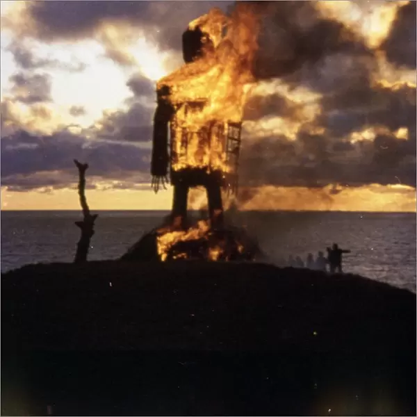 A colour production still image from The Wicker Man (1973)