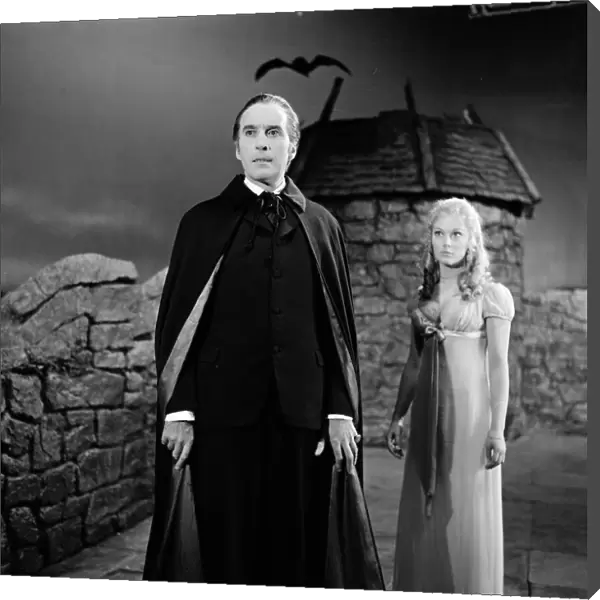 Christopher Lee and Jenny Hanley
