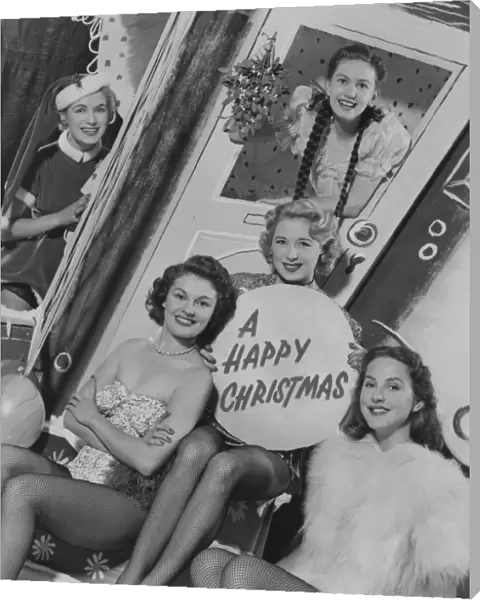 Happy Christmas greetings portrait taken at Elstree Studios in 1952