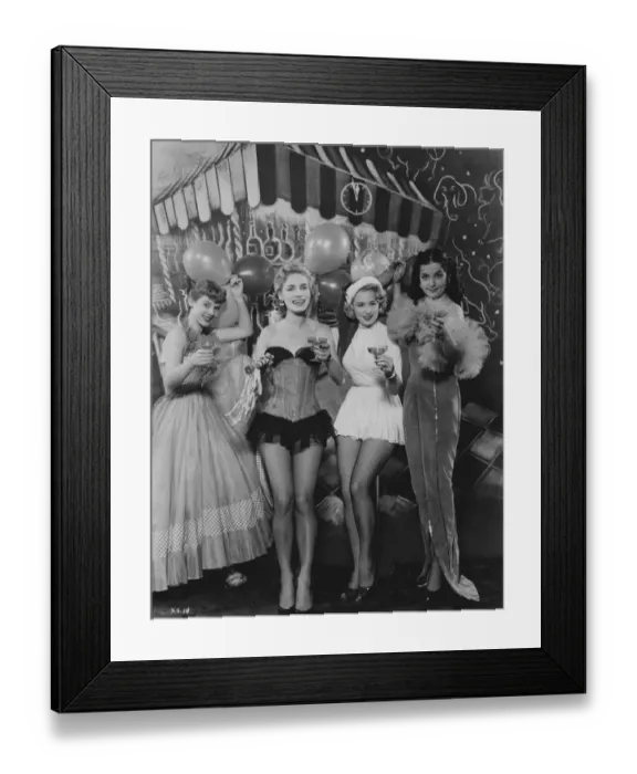Framed Print : New Years Eve Party