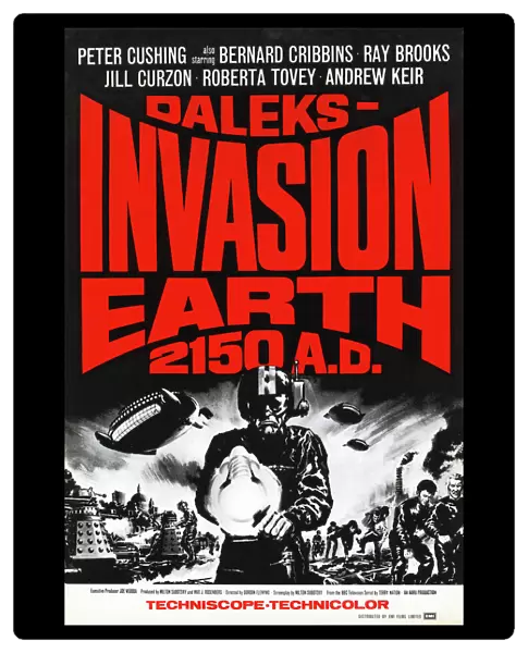 UK One Sheet poster for Daleks Invasion Earth 2150 AD (1966)