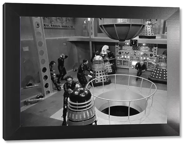 Fighting erupts inside the Daleks spaceship