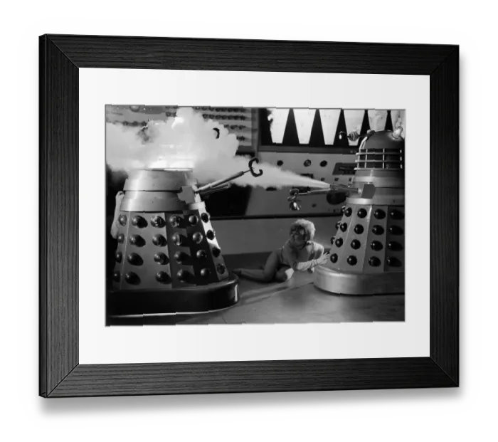 Framed Print : Dr Who and The Daleks Framed Print : Dr Who and The Daleks