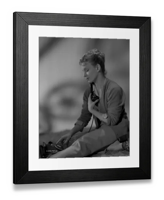 Framed Print : Joan Greenwood in a publicity portrait for Young Wives Tale