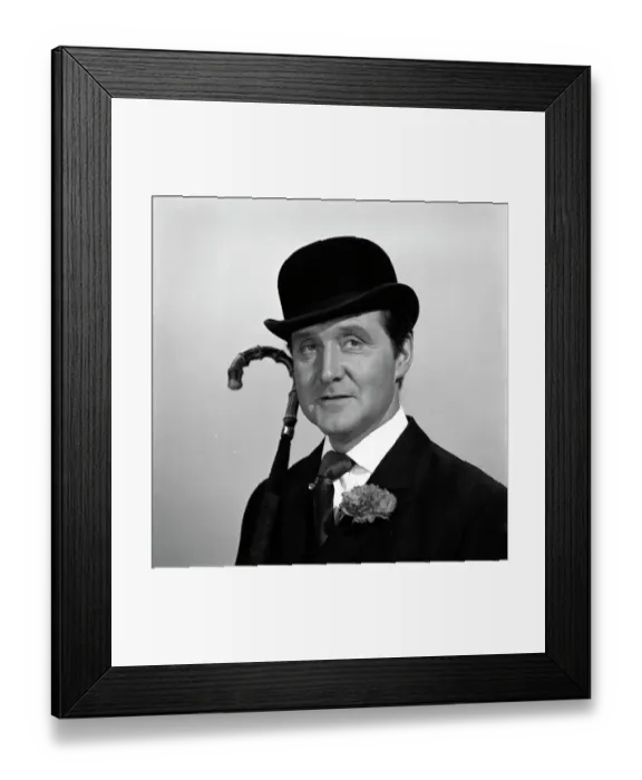 Framed Print : A portrait of Patrick MacNee as Steed Framed Print : A portrait of Patrick MacNee as Steed