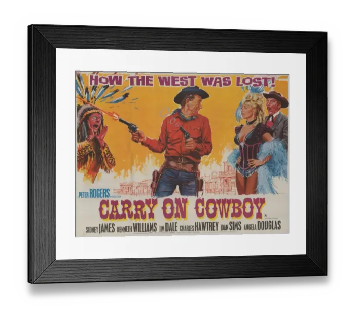 Framed Print : Carry On Cowboy Framed Print : Carry On Cowboy