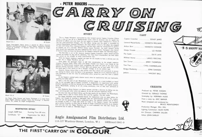 Framed Print : Carry on Cruising (1962) Framed Print : Carry on Cruising (1962)