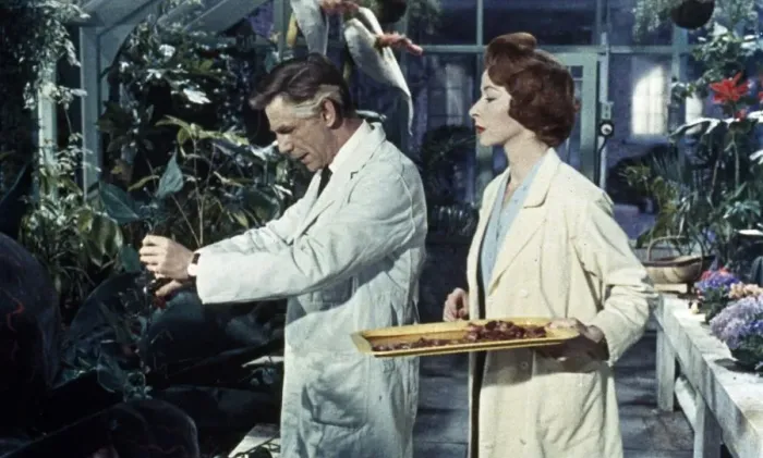 Framed Print : Dr Decker and Margaret feed the plants Framed Print : Dr Decker and Margaret feed the plants