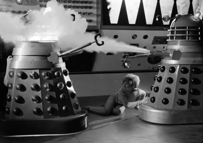 Framed Print : Dr Who and The Daleks Framed Print : Dr Who and The Daleks