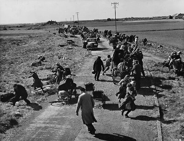 French civilians strafed by German planes