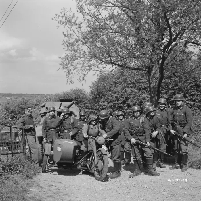 Framed Print : German Soldiers in the French Countryside Framed Print : German Soldiers in the French Countryside