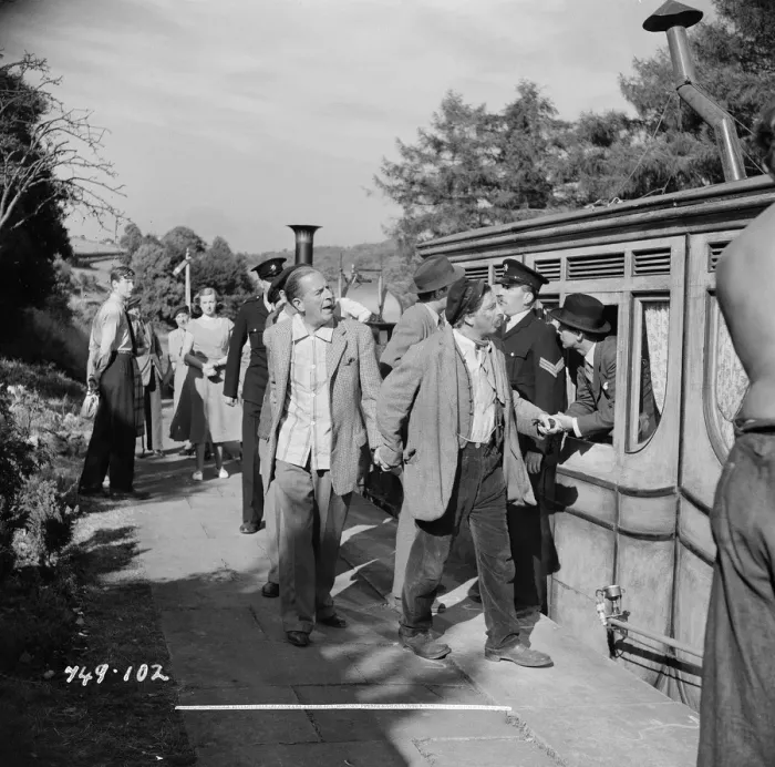 Framed Print : A group scene from The Titfield Thunderbolt Framed Print : A group scene from The Titfield Thunderbolt