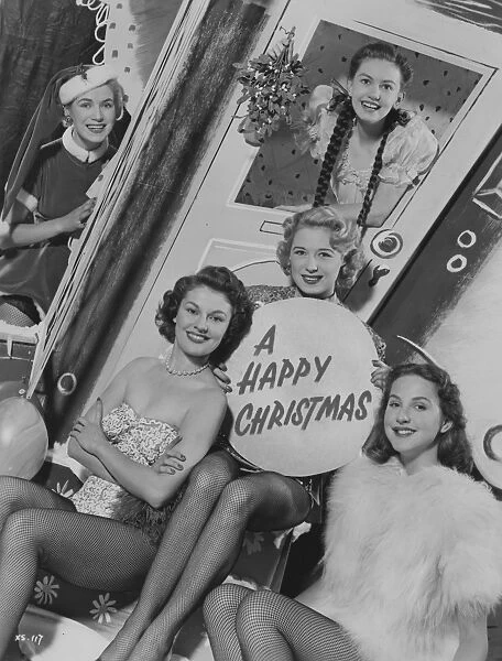 Happy Christmas greetings portrait taken at Elstree Studios in 1952