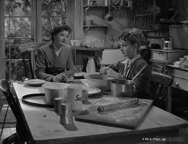 Joan Greenwood and Helen Cherry in a scene from Young Wives Tale