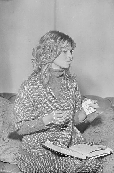 Julie Christie on the set of Nic Roegs Don't Look Now (1973)