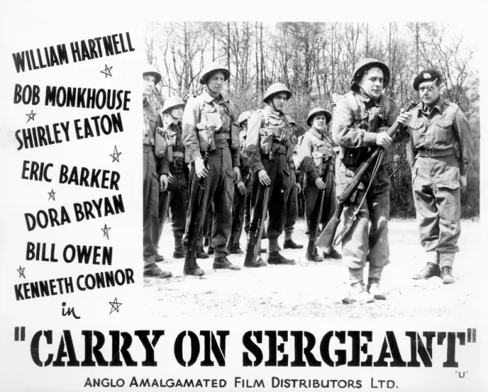 Framed Print : A lobby card for Carry On Sergeant (1958)