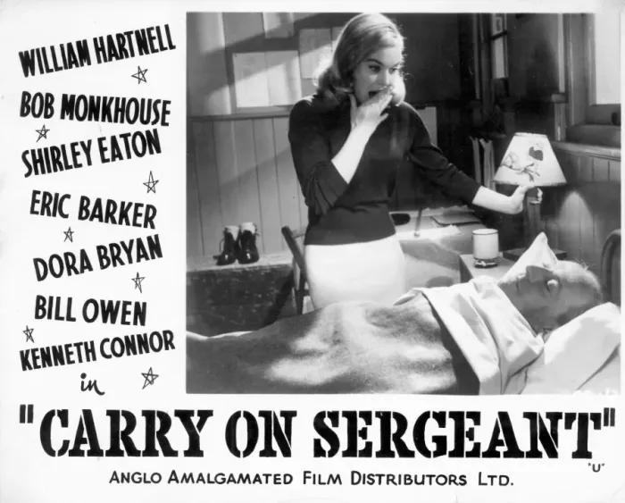 Framed Print : A lobby card for Carry On Sergeant (1958)