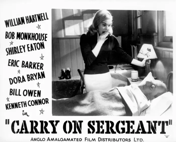 Framed Print : A lobby card for Carry On Sergeant (1958) Framed Print : A lobby card for Carry On Sergeant (1958)