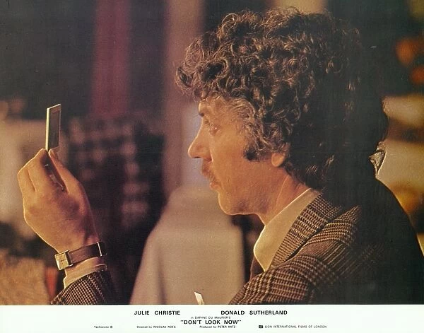 A lobby card for the UK promotion of Nic Roegs Don t Look Now (1973)