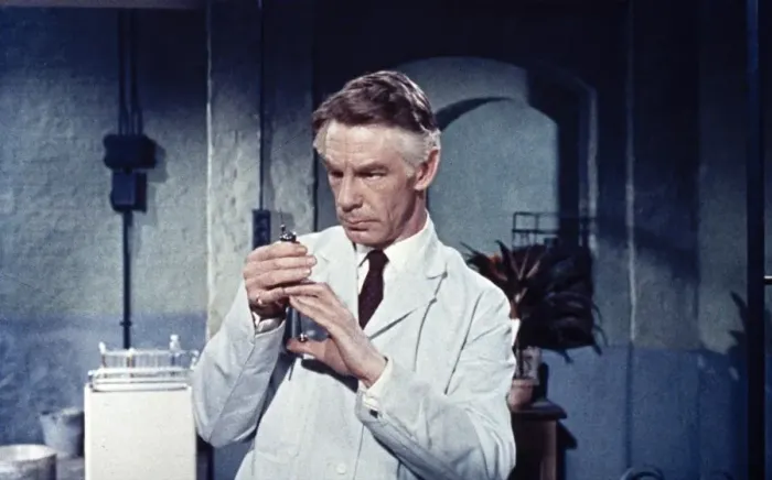Framed Print : Michael Gough as Dr. Decker Framed Print : Michael Gough as Dr. Decker
