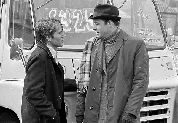 Mike at work. Adam Faith in a scene from Stardust (1974)