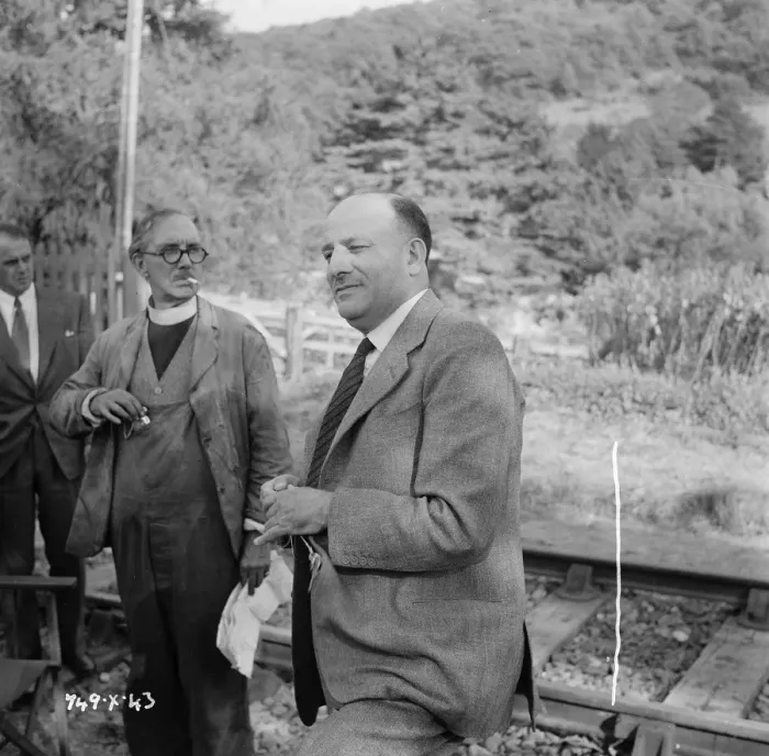 Framed Print : A pause from filming the Titfield Thunderbolt Framed Print : A pause from filming the Titfield Thunderbolt