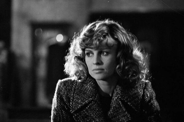 A pensive Julie Christie on the set of Don't Look Now (1973)