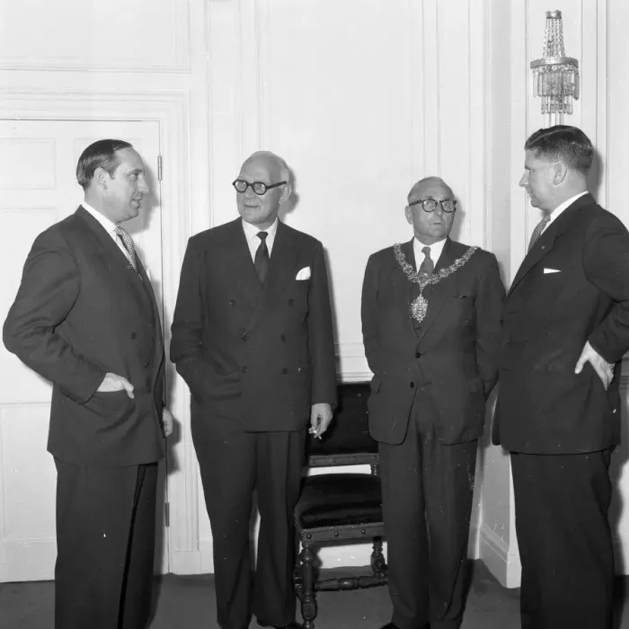 Framed Print : sch1960 bw neg str 053