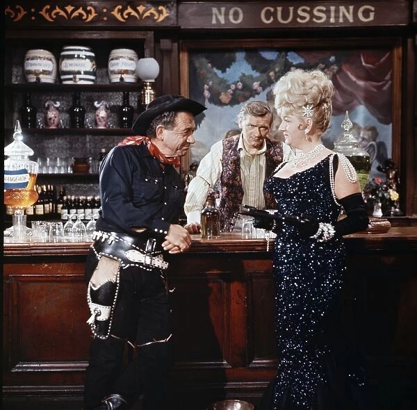 Sid James as the Rumpo Kind, Percy Herbert and Joan Sims in a scene from Carry On Jack