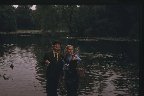 Steed goes fishing. in the episode From Venus With Love Series 5