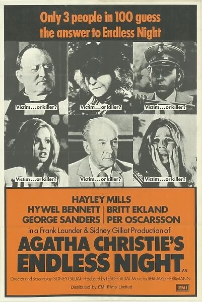 UK poster artwork. for the release in 1972 of Endless Night