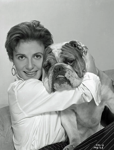 Yvonne Mitchell and bulldog