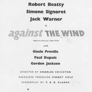 Against the Wind 1948 Black and White Print Against the Wind 1948 Black and White Print