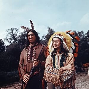 Bernard Bresslaw and Charles Hawtrey in a scene from Carry On Cowboy