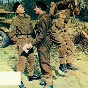 A colour lobby card for Carry On Sergeant (1958) with a blank space for the exhibitors at the time to stamp in the cinemas details A colour lobby card for Carry On Sergeant (1958) with a blank space for the exhibitors at the time to stamp in the cinemas details