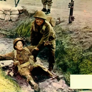 A colour lobby card for Carry On Sergeant (1958) with a blank space for the exhibitors at the time to stamp in the cinemas details A colour lobby card for Carry On Sergeant (1958) with a blank space for the exhibitors at the time to stamp in the cinemas details