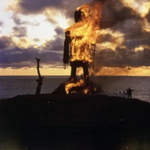 A colour production still image from The Wicker Man (1973)