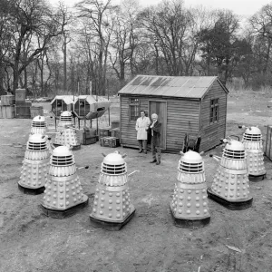 The Daleks surround Dr. Who