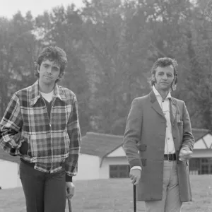 David Essex with Ringo Starr at the mini golf